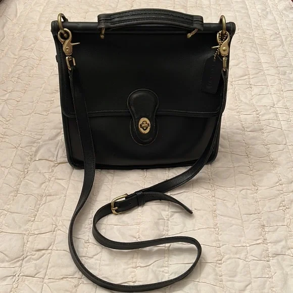 Vintage Coach Station Willis Bag in black - Picture 2 of 14